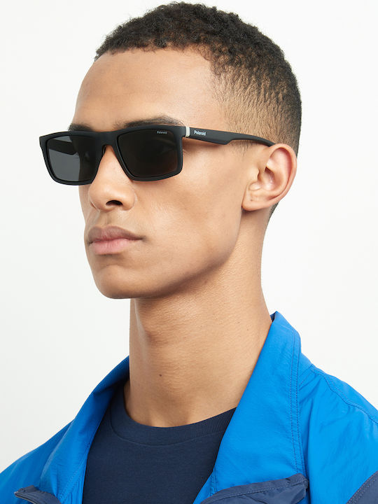 Polaroid Unisex Sunglasses with Blue Plastic Frame and Blue Polarized Mirror Lens PLD2134/S ZX9/5X