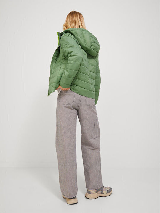 Jack & Jones Nora Scurt Jachetă de femei Puffer pentru iarnă Verde