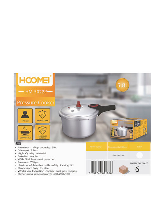 Hoomei Pressure Cooker 5.8lt