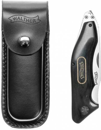 Umarex Walther BNK5 Taschenmesser Schwarz in Leder-Gehäuse