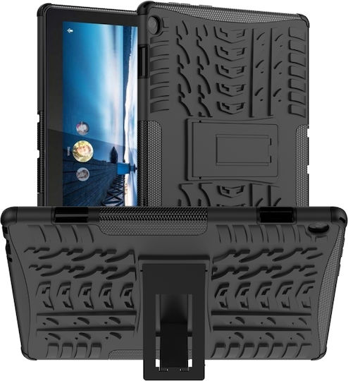 Back Cover Textură Anvelopă Durabilă Neagră (Lenovo Tab M10 10,1")