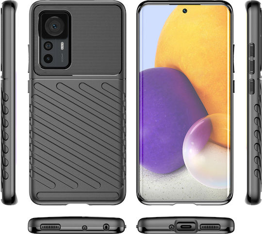 Hurtel Thunder Back Cover Σιλικόνης Μαύρο (Xiaomi 12T / 12T Pro)