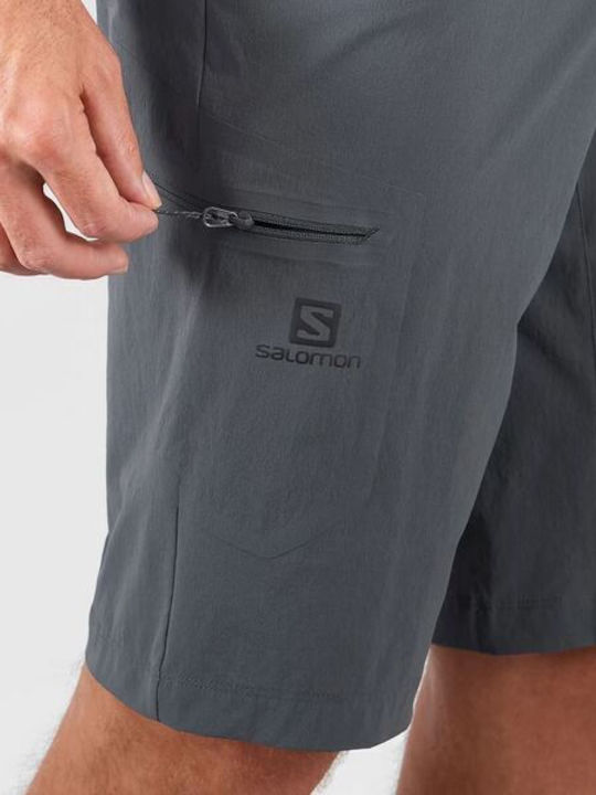 Salomon Wayfarer Ebony Ανδρικό Κοντό Παντελόνι Πεζοπορίας Γκρι