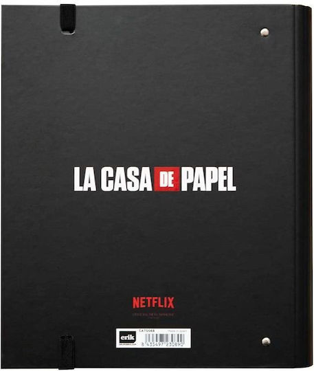 Grupo Erik Ντοσιέ με 2 Κρίκους για Χαρτί A4 Μαύρο La Casa De Papel
