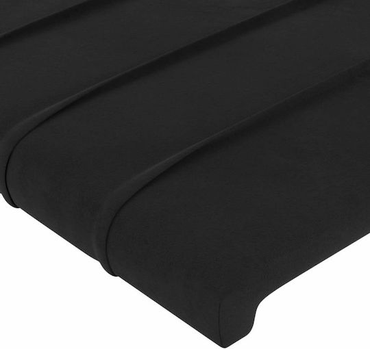 vidaXL Κεφαλάρι Κρεβατιού Υφασμάτινο Μαύρο 144x78cm