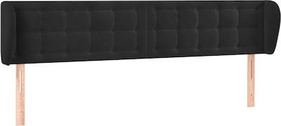 vidaXL Bed Headboard made of Fabric Black 183x23x78cm