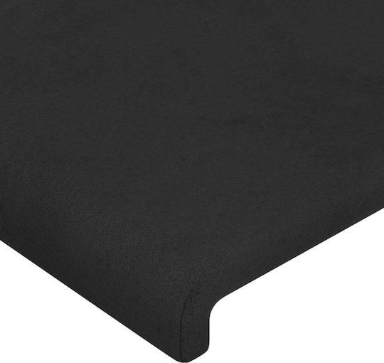 vidaXL Stoff Kopfstütze für Betten Schwarz 163x88cm