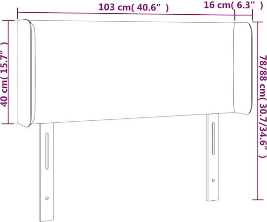 vidaXL vidaXL Stoffes Kopfstütze für Betten Rosa 103x88cm