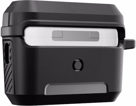 Spigen Lock Fit Silicone Case with Hook in Black for Apple AirPods Pro 2