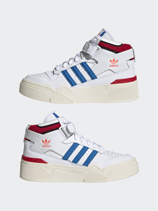 Forum Bonega Flatforms Sneakers Cloud White / Bright Royal / Better Scarlet