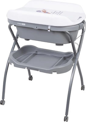 FreeOn Babybadewanne mit Wickeltisch Μπανιέρα-Αλλαξιέρα Koala Gray 38039