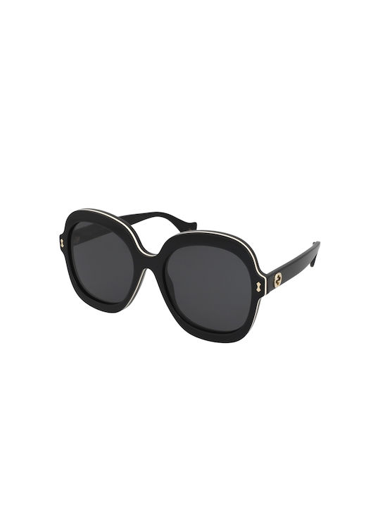 Gucci Women's Sunglasses with Black Plastic Frame and Black Lens GG1240S 001