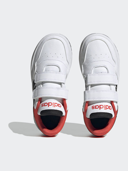 Hoops 3.0 CF Incaltaminte Sport Copii Baschet Cu Închidere Hoop & Loop Albă
