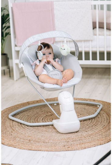 FreeOn Elektrisch Baby Relax Swing Balance mit Musik Gray für Kind bis 9kg
