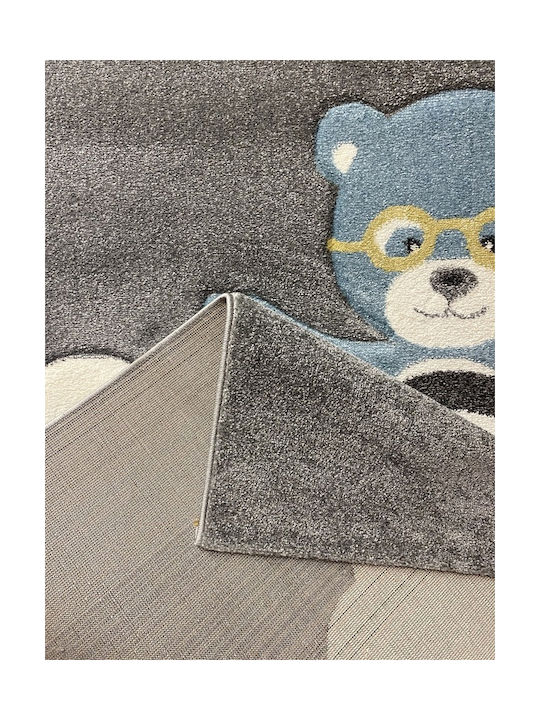 Koulis Carpets 8340A Kinder Teppich Gray Rund mit Durchmesser 133cm