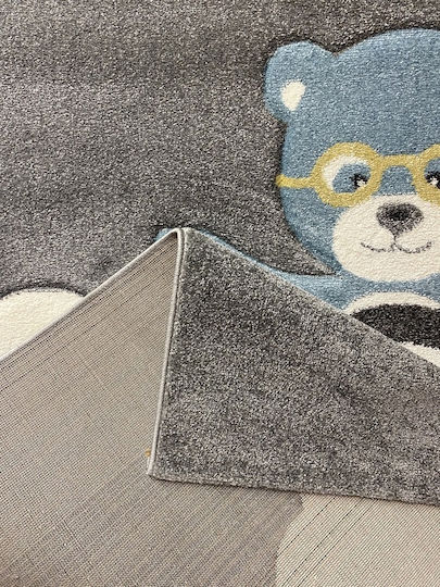 Koulis Carpets 8340A Παιδικό Χαλί Γκρι Στρογγυλό με Διάμετρο 133cm