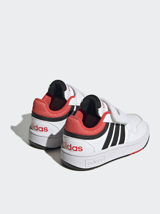 Hoops 3.0 CF Kids Sports Shoes with Hoop & Loop Closure White