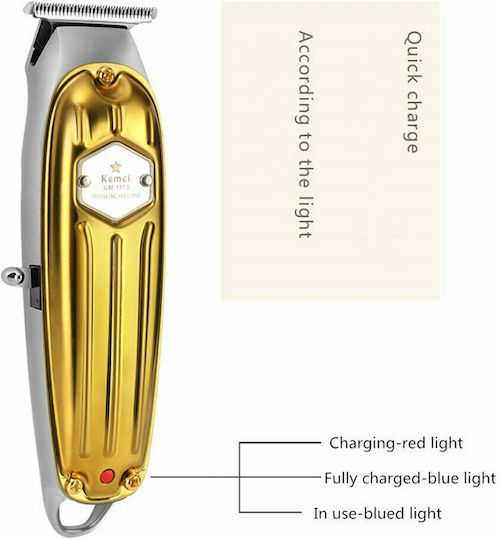 Kemei Rechargeable Hair Clipper Gold KM-1973