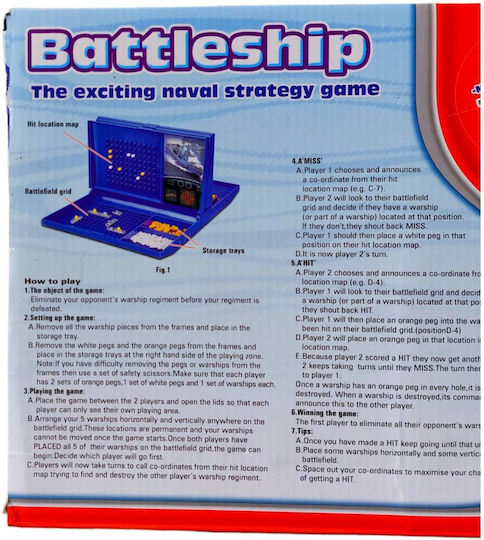 Board Game Battleship for 2 Players 3+ Years Old (EN) ToyMarkt
