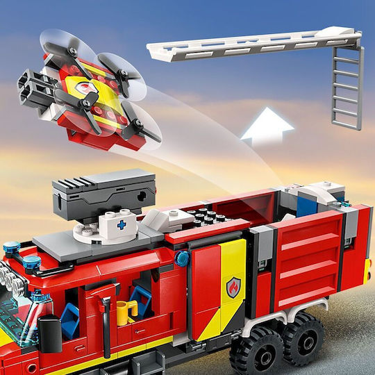 LEGO City Camion de Pompieri de Comandă pentru 7+ Ani