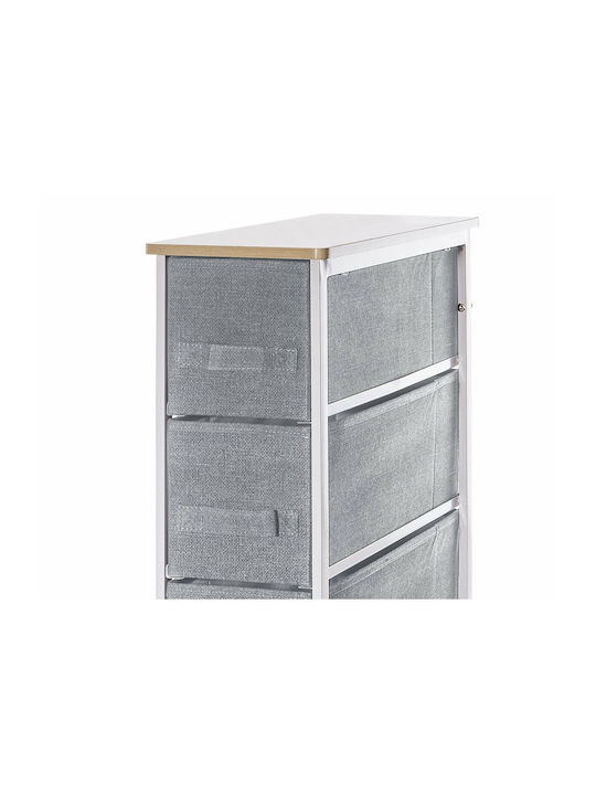 Drawers Storage Made of Metal & Fabric with 4 Drawers L20xW48xH73.5cm