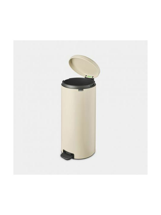 Brabantia New Icon Waste Bin Waste Metallic with Pedal Steel Matt 30lt 1pcs