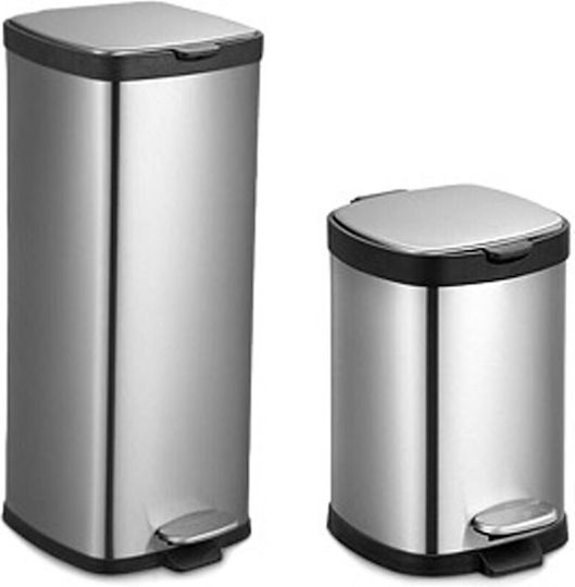 Delta Cleaning Waste Bin Silver 12L