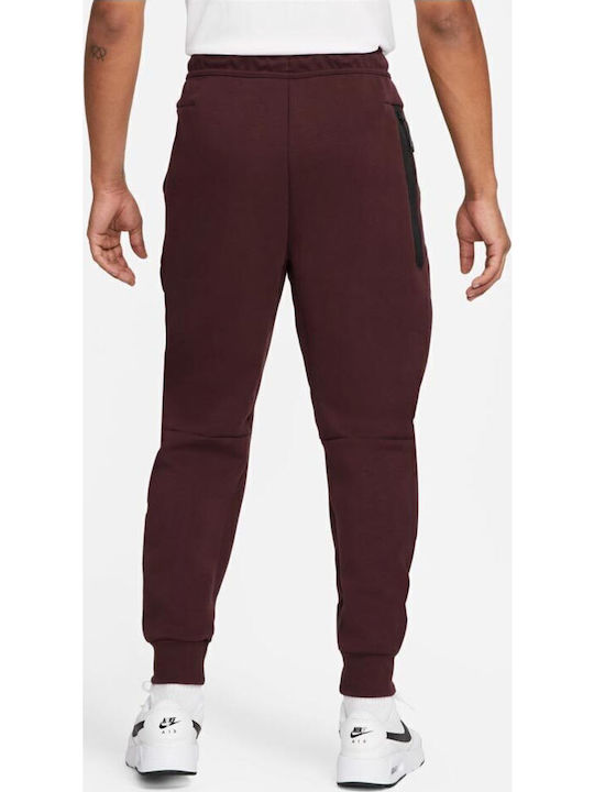 Sportswear Tech Fleece Sweatpants with Elastic Burgundy