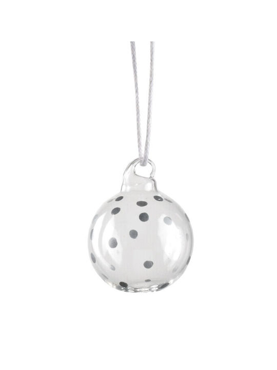 Ornament suspendat Glob Argintiu 3buc Set 4buc