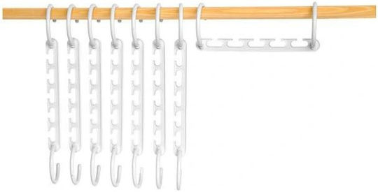 Clothes Hanger White AT100753 8pcs