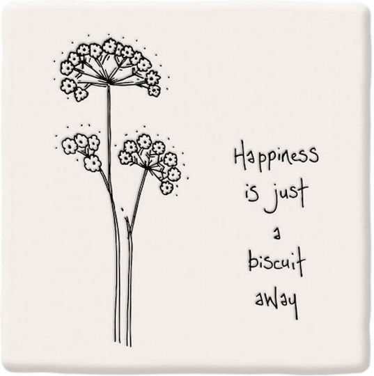 Synchronia Happiness Biscuit Σουβέρ Κεραμικό Λευκό