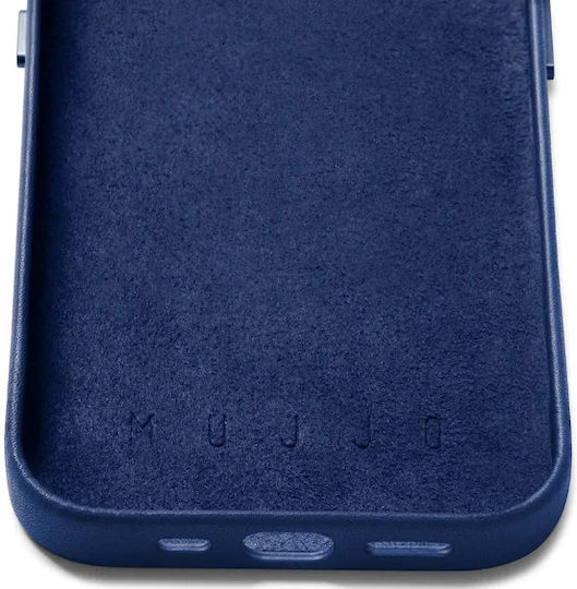 Mujjo Full Leather Wallet Δερμάτινο 1mm Monaco Blue (iPhone 14 Pro)