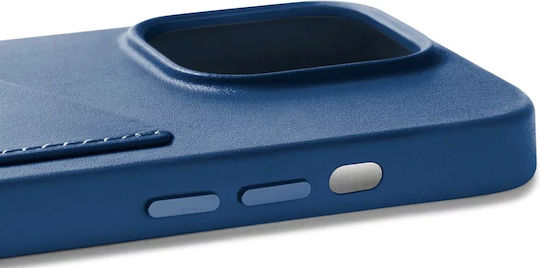 Mujjo Full Leather Wallet Δερμάτινο 1mm Monaco Blue (iPhone 14 Pro)