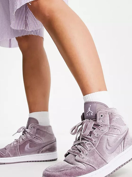 Air  1 Retro Mid SE Damen Stiefel Purple Smoke / White
