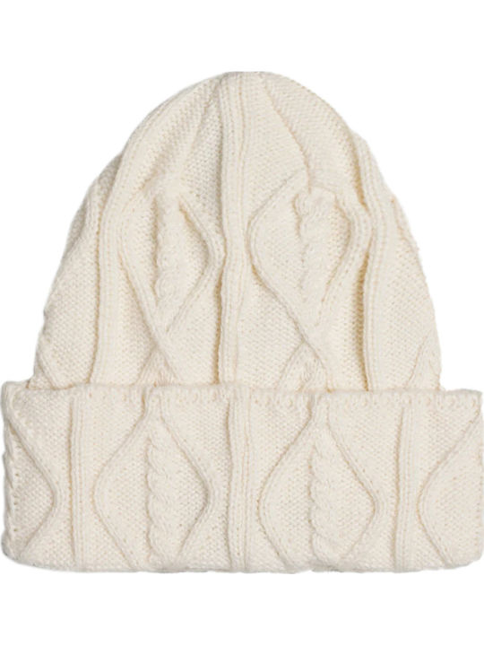 Daphne Beanie Γυναικείος Σκούφος Πλεκτός σε Λευκό χρώμα