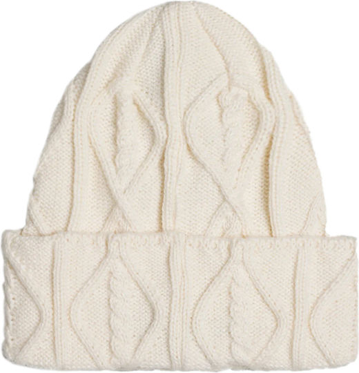 Daphne Beanie Γυναικείος Σκούφος Πλεκτός σε Λευκό χρώμα