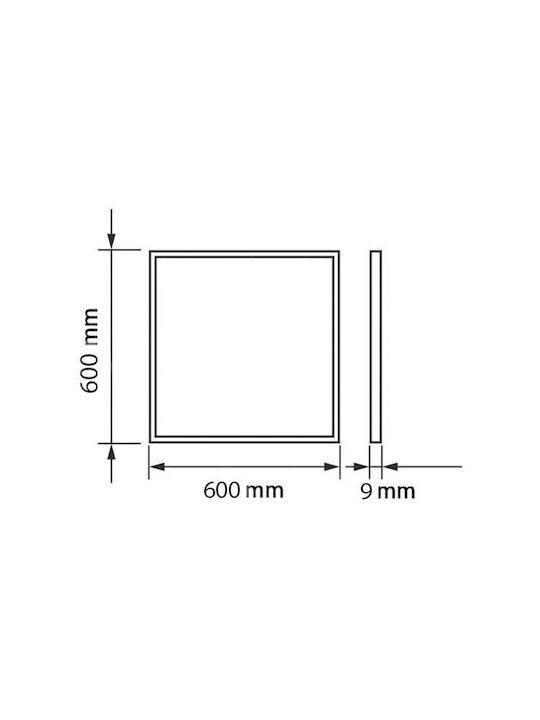 Adeleq Platz Anhänger LED Panel 50W mit Warmes Weiß Licht 3000K
