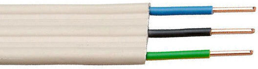 Eurolamp Power Cord with Diameter 3x1.5mm² in White Color 1m 1pcs
