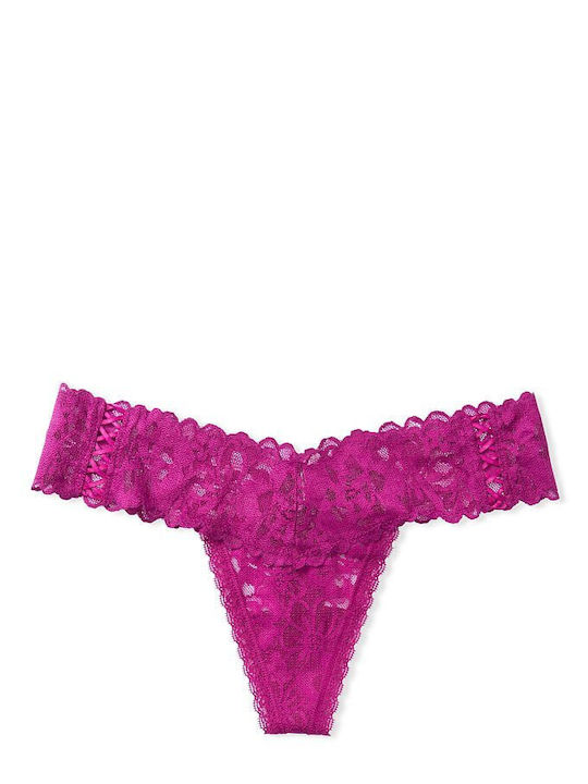 Victoria's Secret Women's String with Lace Purple