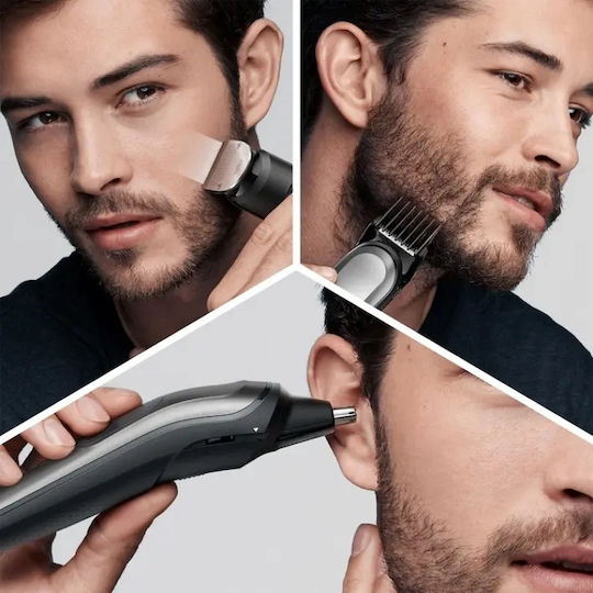 Braun All-in-one Trimmer 7 Set Wiederaufladbar Haarschneidemaschine Silber MGK7320