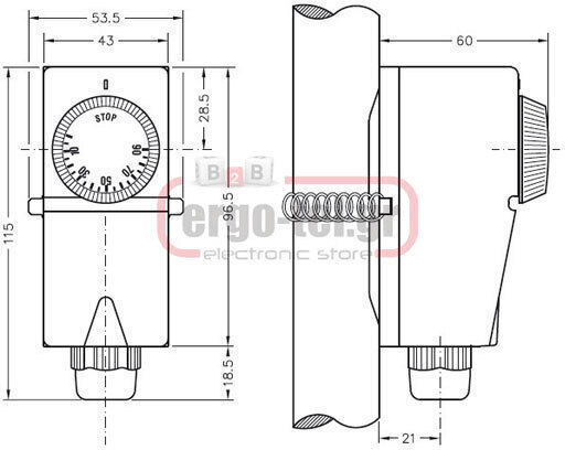 Vemer 308-002025300 Thermostat for Fan Coil