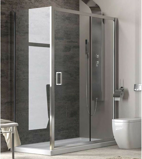 Karag New Flora 500 Divider de verandă Duș cu Glisare Ușă 100x180cm Sticlă transparentă