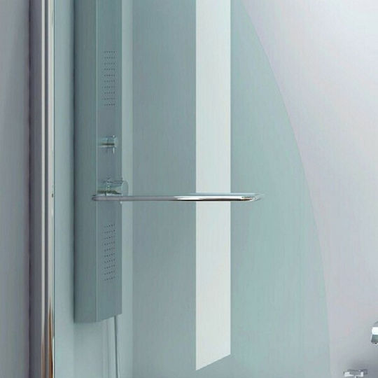 Karag M9 Bathtub Shower Screen with Hinged Door 85x140cm Clear Glass