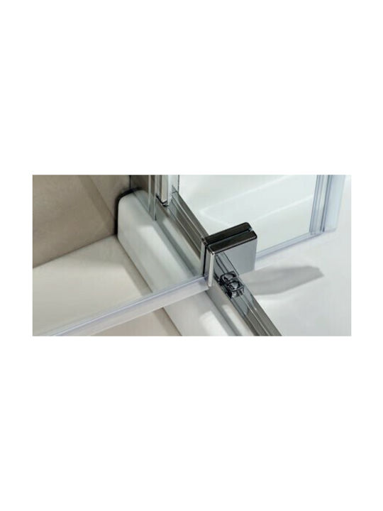 Axis Pivot Shower Screen for Shower with Hinged Door 67-71x185cm Clean Glass Chrome