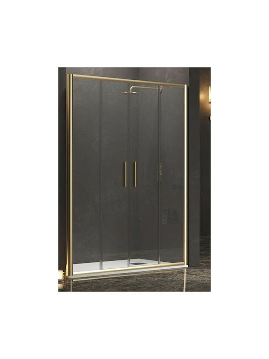 Karag Efe 600 Διαχωριστικό Ντουζιέρας με Συρόμενη Πόρτα 160x190cm Clear Glass Oro