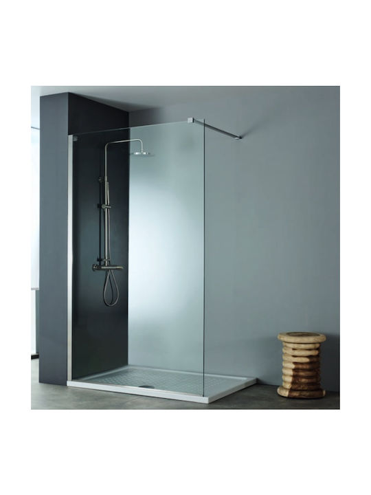 Devon Iwis Walk-In Duschwand für Dusche 87-89x200cm Sauberes Glas Inox gebürstet