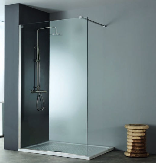 Devon Iwis Walk-In Divider de verandă Duș 87-89x200cm Sticlă curată Inox periat
