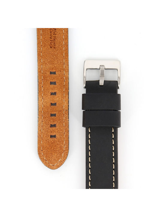 Diloy Straps Curea din piele Negru 20mm