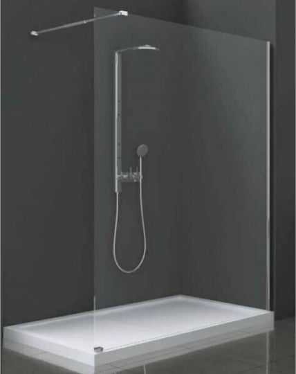Karag Walkin 1 Shower Screen for Shower 70x200cm Clear Glass Cromo