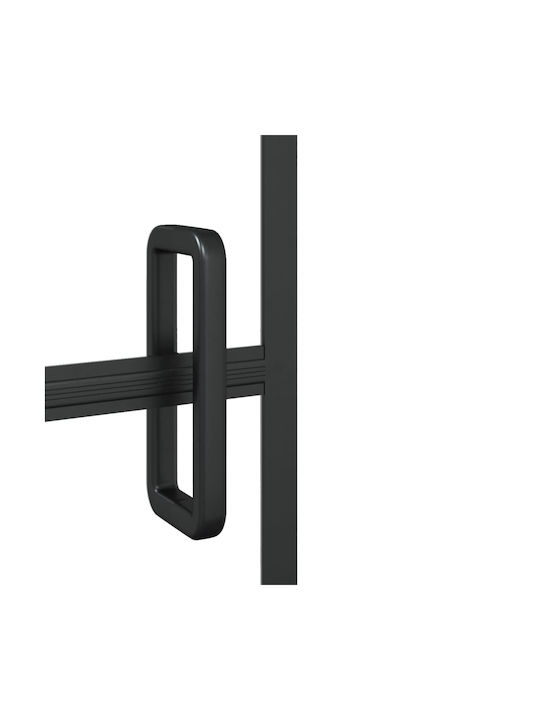 vidaXL Shower Screen for Shower with Hinged Door 80x140cm Black